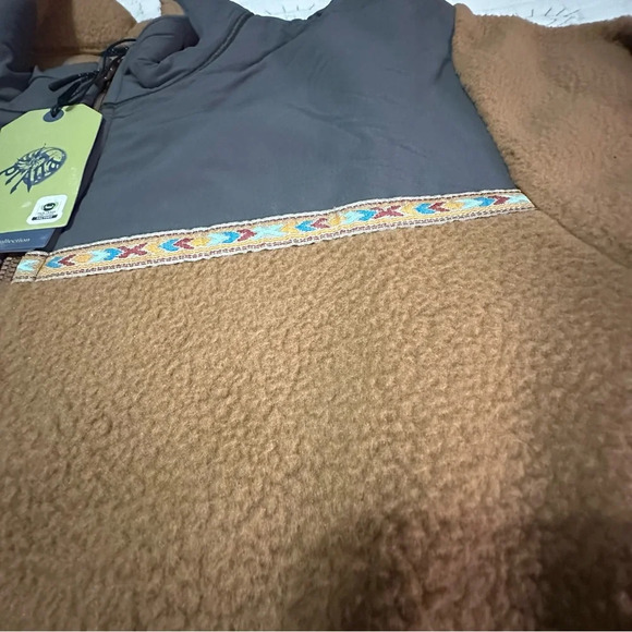 NWT Prana Hurricane Full Zip Fleece Jacket Sepia Brown - Picture 5 of 10